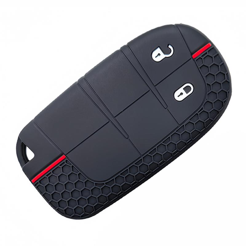 2 3 Buttons Silicone Key Case Cover For Jeep Cherokee Compass Renegade Fiat 500X Dodge Charger Dart Chrysler 200 300 Fob Shell