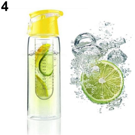 Portable Camping Sports Lemon Juice Fruit Infusing Infuser Water Bottle 800ML