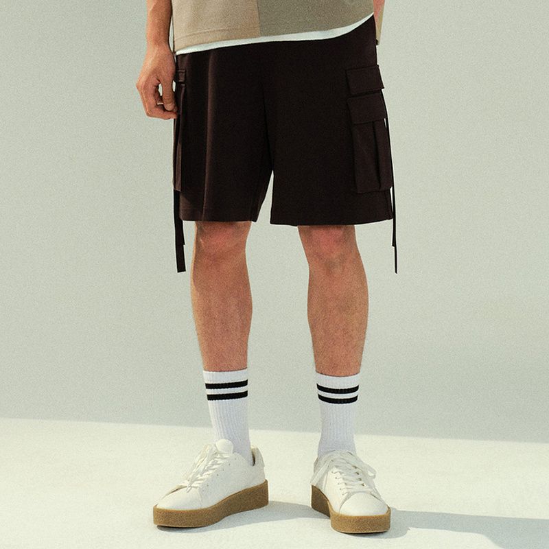 

HM Men s Casual Pants 2025 Summer New Loose Straight American Cargo Casual Shorts 1288835 Brown 180/106
