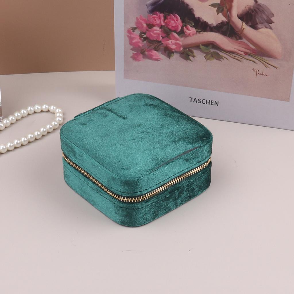 Clever Compartmentalized Design Small Body Hand Moving People Velvet Multifunctional Protection Jewelry Double Storage Box