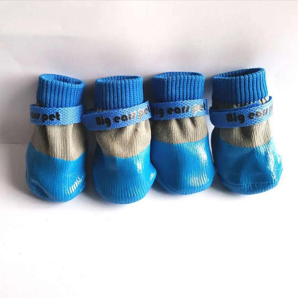 4PCS Winter Dog Shoes Waterproof Cute Puppy Boots Outdoor Walking Warm Dog Snow Shoes for Small Dog Chihuahua Pet Paw Protectors