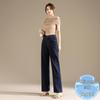 RAIN.CUN Women's Tencel Straight Wide Leg Denim Jeans