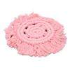 4pcs Cotton Thread Woven Drink Coasters with Tassel Round Pure Color Elegant   Lipstick Pot Pads Mats
