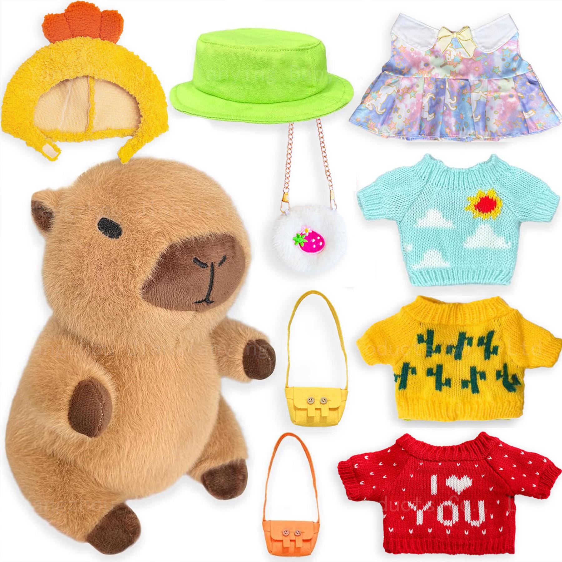 Peluche Capybara Avec Vêtements Et Accessoires Sur Le P 10,2 Pouces (Environ 25,9 cm) Peluche Capybara Mignonne 26cm