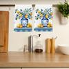 Strofinaccio da Cucina Limone Blu - Girasole ad Acquerello e Strofinaccio per Piatti in Porcellana Blu per Arredo Casa e Bagno