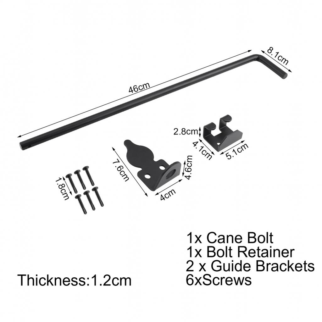 Easy Installation Cane Bolt for Wood PVC Vinyl Metal Gates Hassle Setup