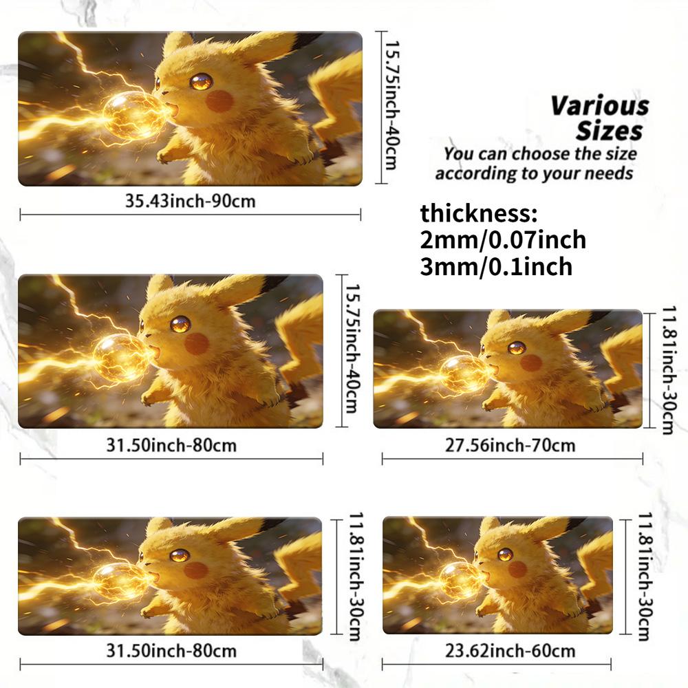 Pokemon Ash Starters Forest Party Gaming Desk Mat NonSlip Washable Mouse Pad 30x80x0.2cm
