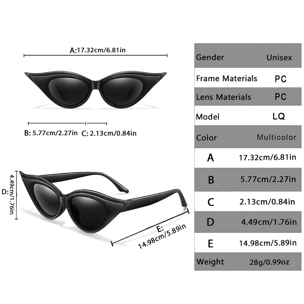 2 Pairs Men and Women's Fashion Sunglasses Fashion Cat Eye Glasses for Daily Wear Shopping Selfie Party Travel