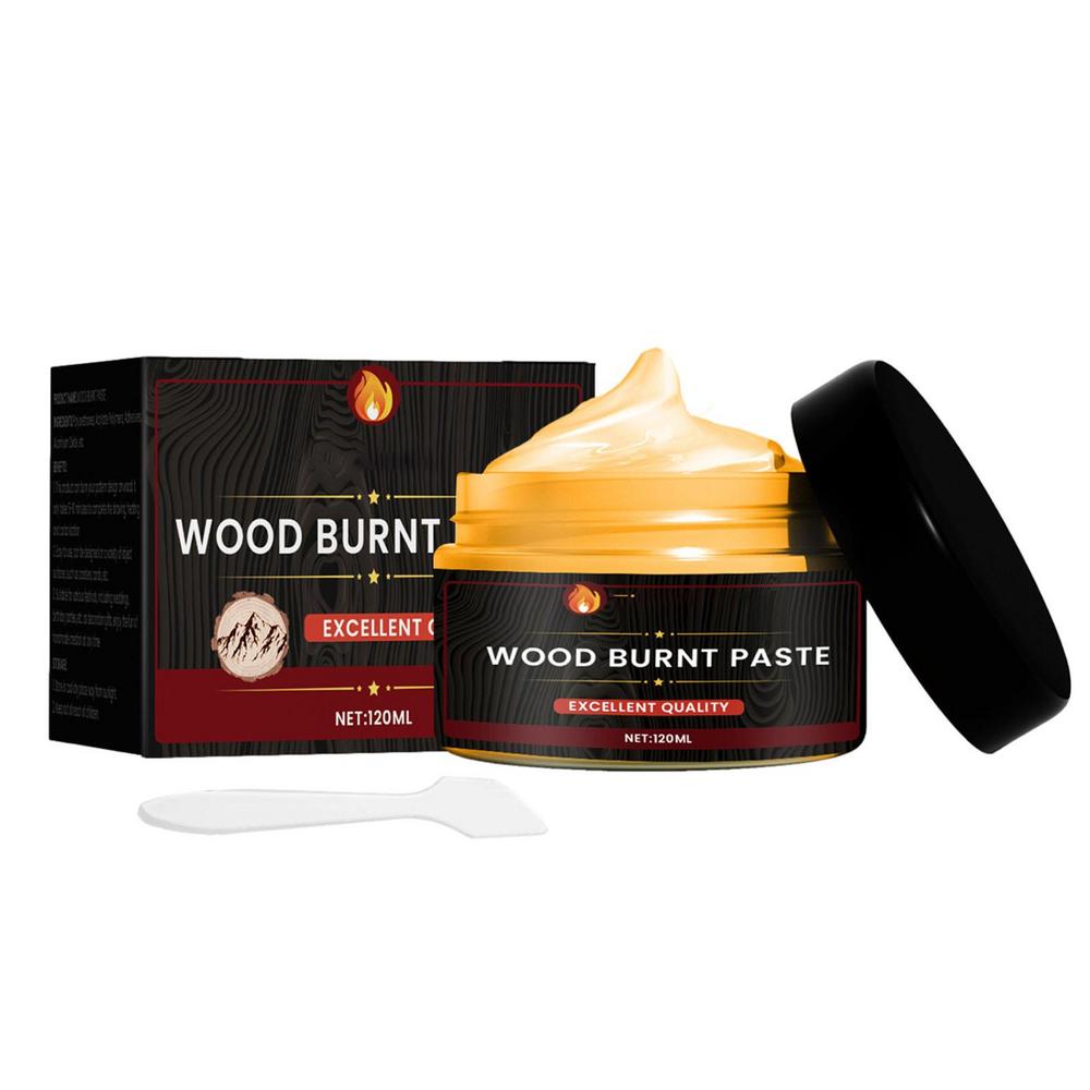 

Wood Burning Cream Burn Paste Easy To Apply Combustion Gel Multifunctional DIY Pyrography Accessories For Camping Leather 120ml