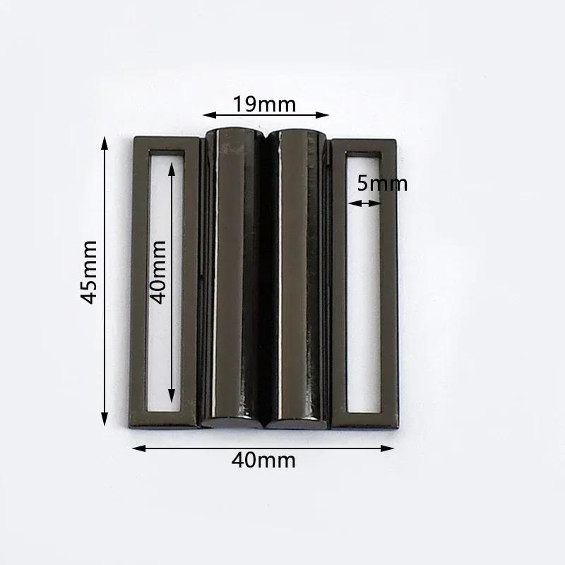 Meetee 1/2/4/5Pcs 30-60mm Metal Waist Belt Buckle Ribbon Band Adjust Clasp Coat Down Jacket Belts Decor Hook Buckles Accessories