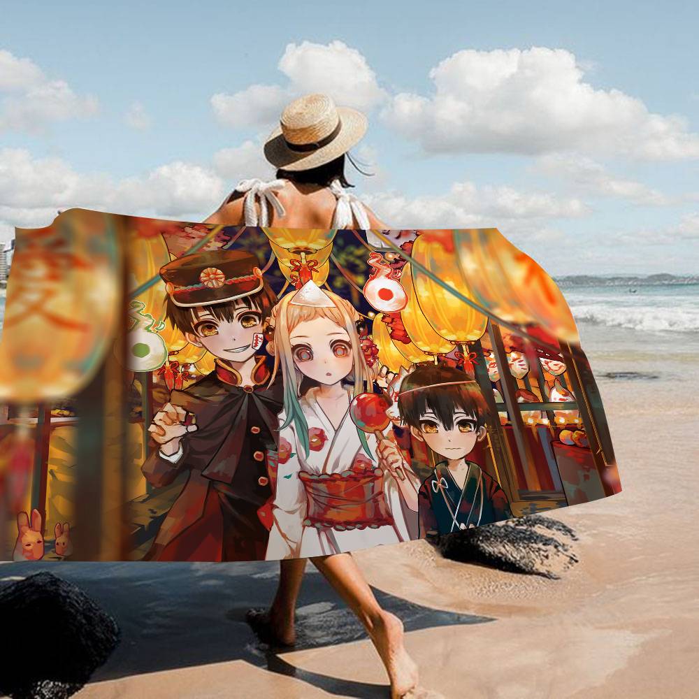 Toilet B-Bound H-Hanako Kun Microfiber Printed Beach Towel Mountain Climbing Yoga Beach Swimming Running Absorbent Soft Towel