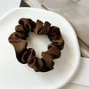 Shimmering Surface Solid Color Hair Ties Lustrous Fine Pleats High Density Elasticity Sophisticated Evening Wear Accessories