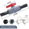 PVC Pool Valves 40mm Thread 32mm Barbed Hose Adapter for Water Control In Irrigation Systems