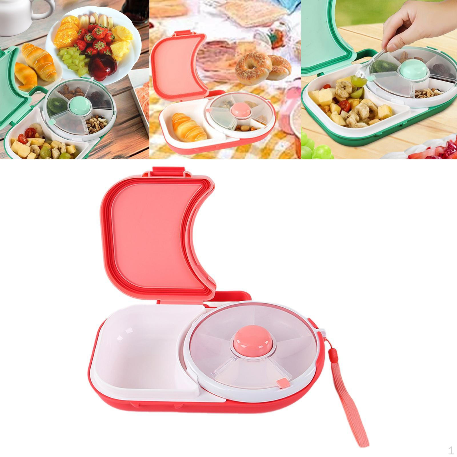 

Ланч-бокс с герметичными отделениями для организации розовый