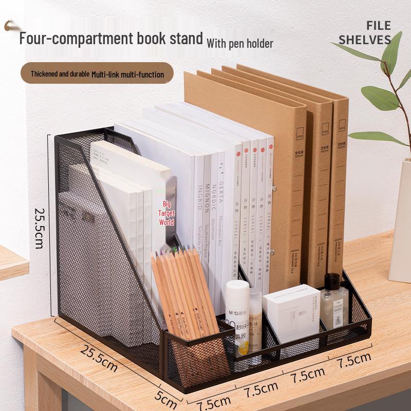 Metal Desktop File and Book Organizer