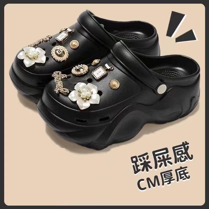 Women's 2025 Summer EVA Platform Clog Slippers - Height-Enhancing, Anti-Slip Beach Sandals