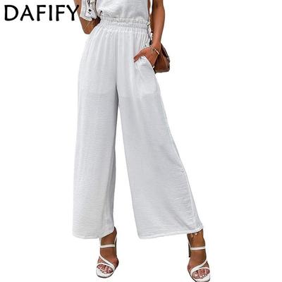 Damenmode Sommer Frühling Casual Solid Color Print High Waist Hose Hosen & Capris