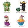 Summer Island Cat Resin Craft Figurine With Coconut Tree Base For Home Decor
