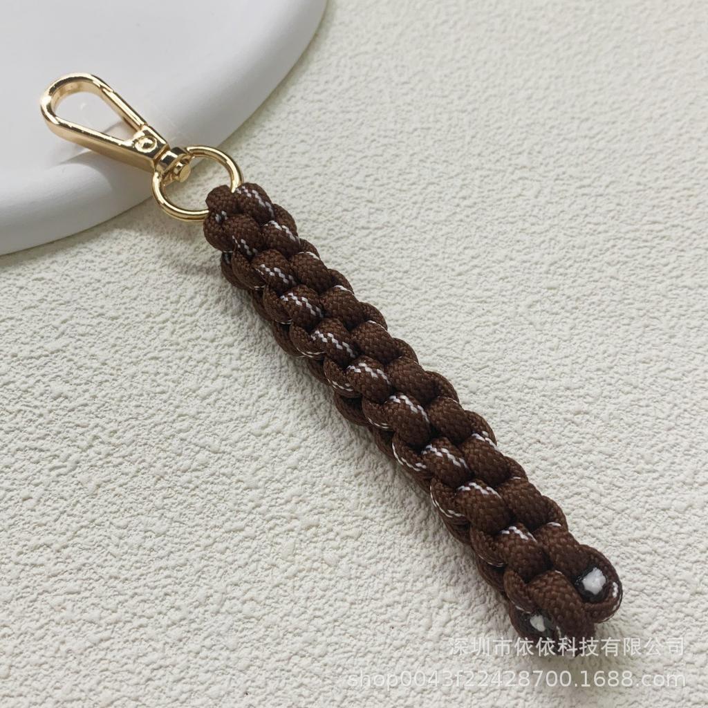 Miu family bag hanging cross-border explosive pure hand-woven pendant colorful fashionable unique shape braided rope car keychain