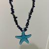 Y2K Accessories Starfish Clavicle Chain Pendant Beach Choker Fashion Starfish Necklace  Girls Gift