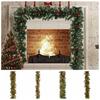 180cm/6 Feet Christmas Garland Green Led String Lights Artificial Rattan  Outdoor Decor