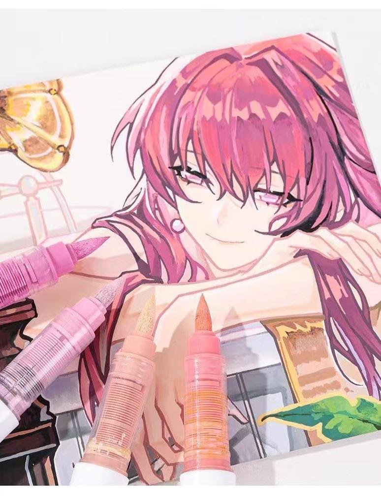 Blue Fruit 240-Color Liquid Ink Acrylic Marker Set for Kids' DIY Painting & Art Projects