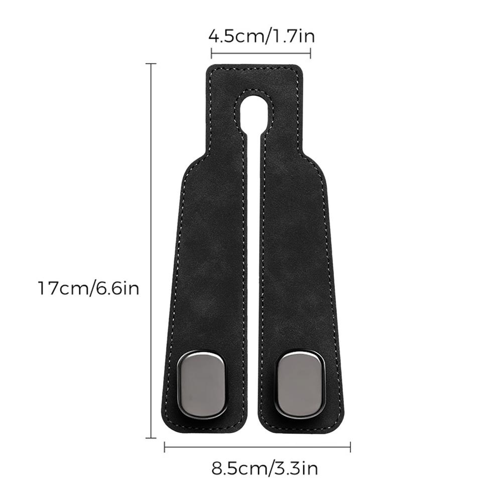 Aufbewahrungshaken für die Autositzlehne, multifunktionaler Autohaken aus PU-Leder, Aufbewahrungsbügel, Auto-Innenteile für Schlüssel, Geldbörse