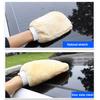 1 Stück Auto-Reinigungshandschuh doppelseitiger Fleece Große Handfläche Fusselfreies Auto-Reinigungszubehör Auto-Fleece-Waschhandschuhe für Automobile