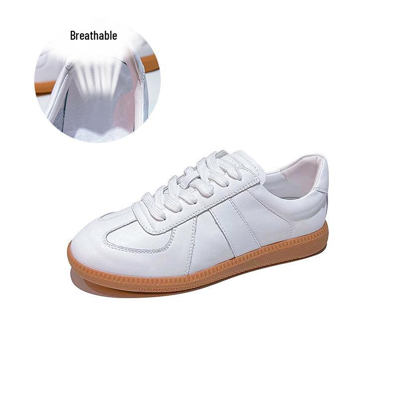 

2025 Women s Genuine Leather Sporty Flat Shoes - Versatile, Trendy German Trainer for Spring 38