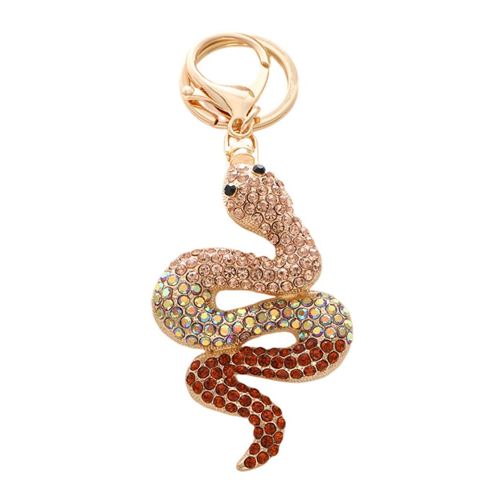 Cute Rhinestone Snake Keychains Alloy Key Holder Goodie Bag Stuffers Supplies for Versatile Party Gift Essentials