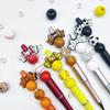 Office DIY Beaded Pen Set Creative Office Stationery Pen Best-Selling Cartoon Ballpoint Pen with Bow