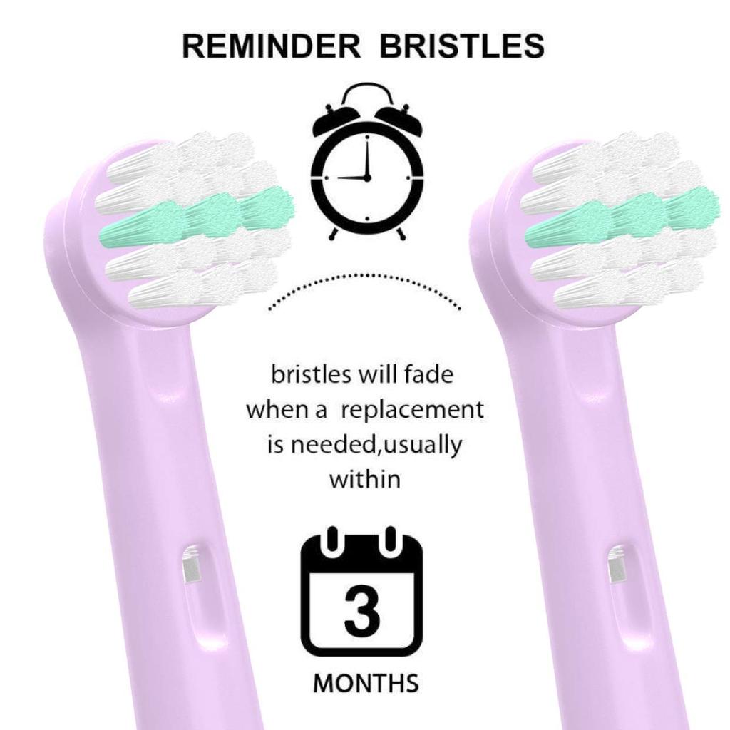 VINFANY Brown Compatible Electric Toothbrush Replacement Brush Sumizumi Clean Kids Color Toothbrush Children's (8 Pieces)