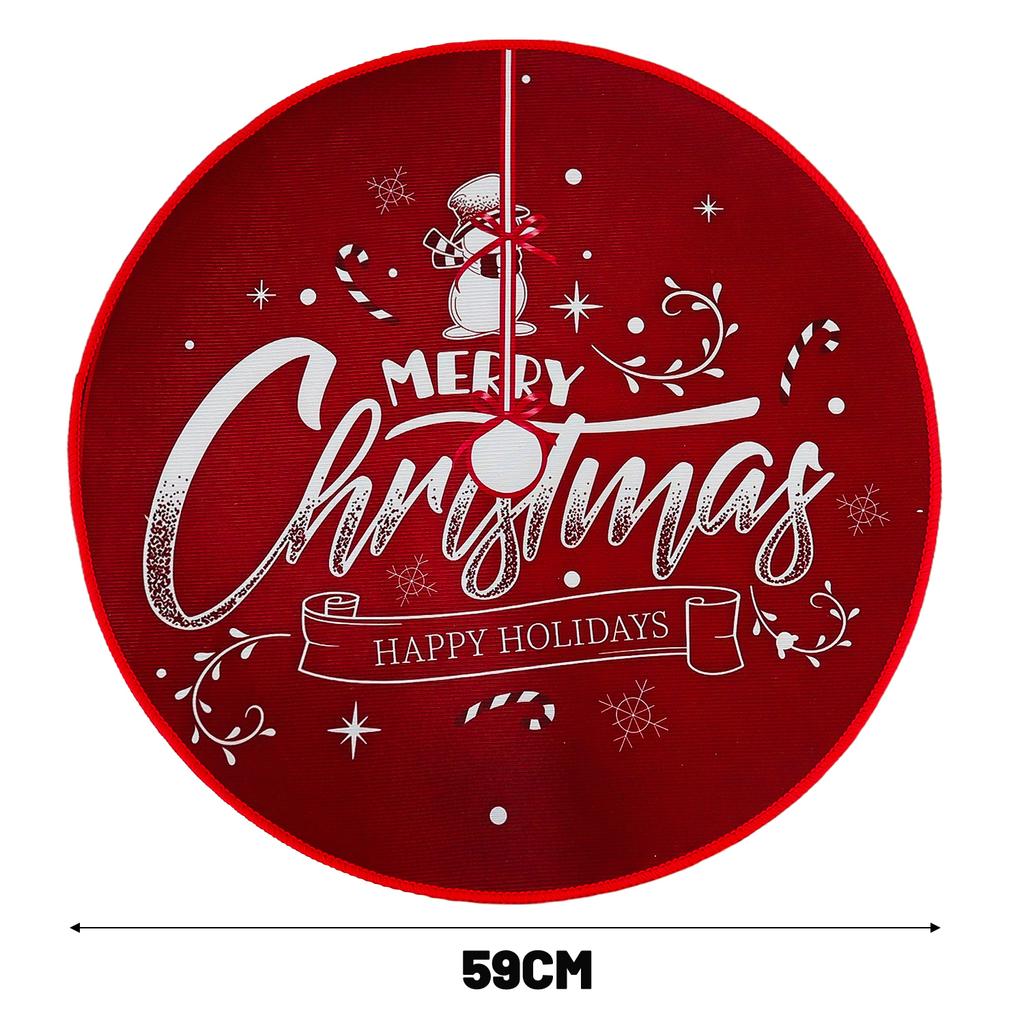 Christmas Tree Skirt Cartoon Crystal Velvet Xmas Rug Crafts Tree Surround Base Skirt Home Party Atmosphere DIY Scene Layout Prop