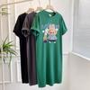 Summer New T-shirt Skirt Plus-size Women's Long Dress Loose Knee-length Nightgown