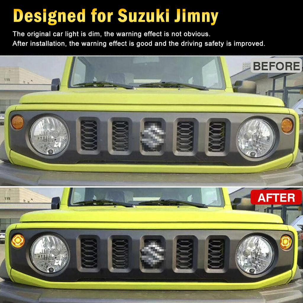 Pair of Front Turn Signal Lamp Light For Suzuki Jimny JB64 JB74 2019-2021 Smoked/Clear