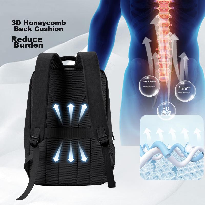Biyoumei Laptop Backpack, Business Travel Backpack, 16-Inch Capacity, Suitable for Lenovo, ASUS, Dell