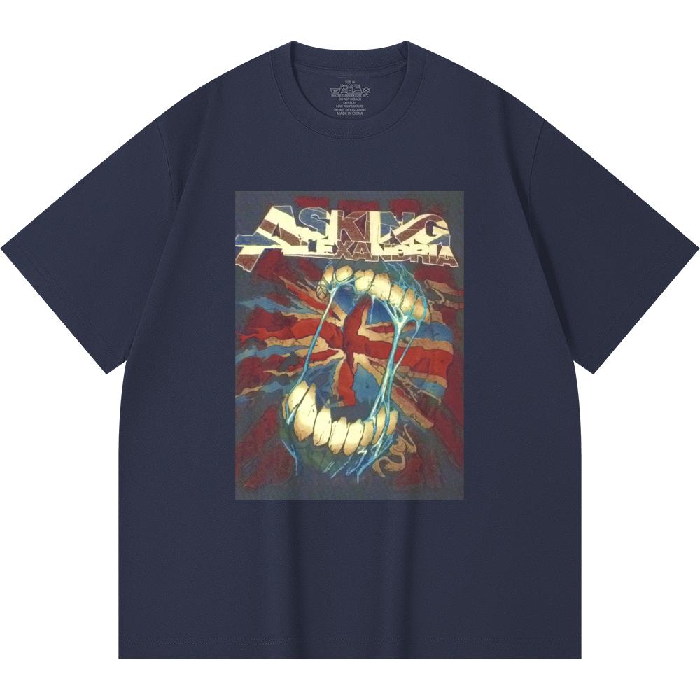 230 Gsm 100% Cotton Heavy Metal T-Shirt Rock Band Popular Music Print Unisex Heavy Cotton T Shirt
