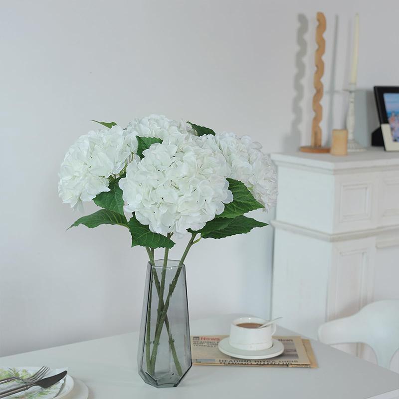 40cm Blaue Künstliche Hortensie Künstliche Hortensienzweige Dekoration Hochzeitsstrauß Seidenblumen für Heim-Party-Deko