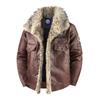 Giacca Invernale da Uomo in Ecopelle PU Oversize Stile Biker Cappotto Casual in Nero Caffè Rosso Vino