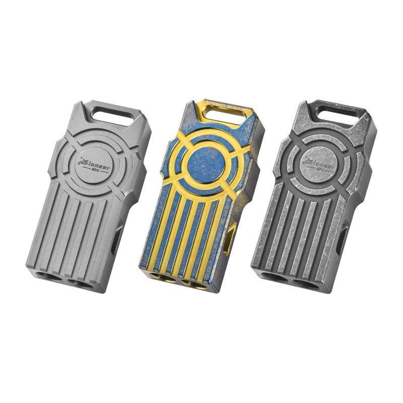 Titanium Dual-Tube Survival Whistle EDC Outdoor Gear Compact Emergency Signal Tool Hiking Camping Trekking