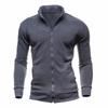 Men's Solid-color Sport Cardigan Fleece Hoodie Slim Zipper Jacket