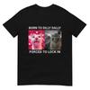 Born To Dilly Dally Forced To Lock In Funny Meme Cute Cat TShirt
