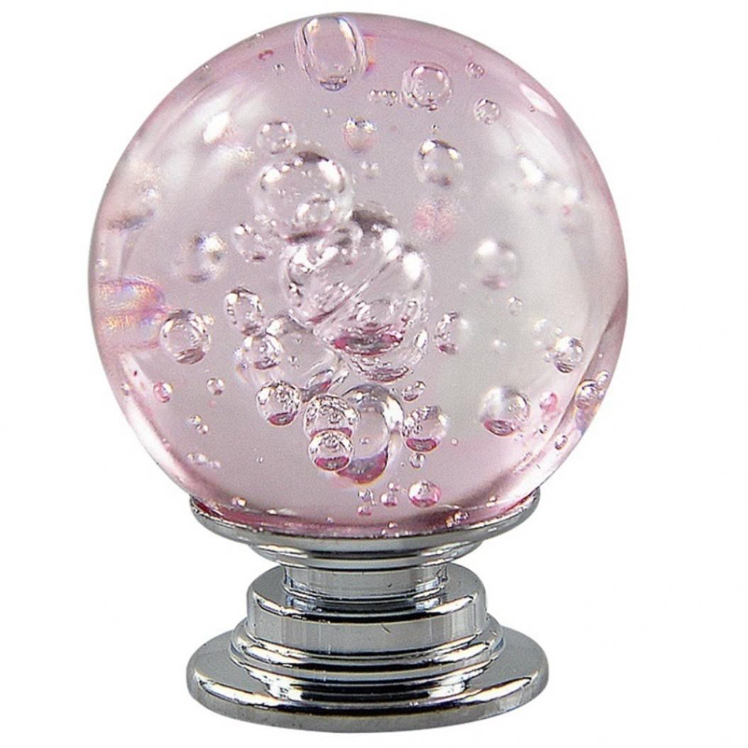 

Круглая ручка для ящика с пузырьковым шариком, ручка для шкафа, мебельная дверная ручка розовый