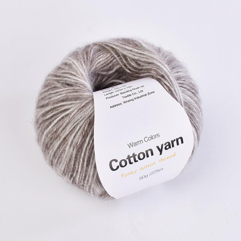 

1PC Hand Woven Pure Cotton Thread Handmade Line Gift Real Silk Wool Thread Segmented Dyed Wool Yarn Multi-element кофейный