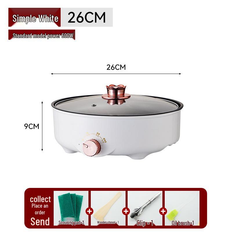 Korean Style Non-stick Electric Griddle: Multifunctional Home BBQ & Frying Pan for Small Spaces