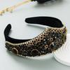 Wide Brim Women Hair Hoop Shiny Baroque Headdress Fashion Rhinestone Headband  Travel