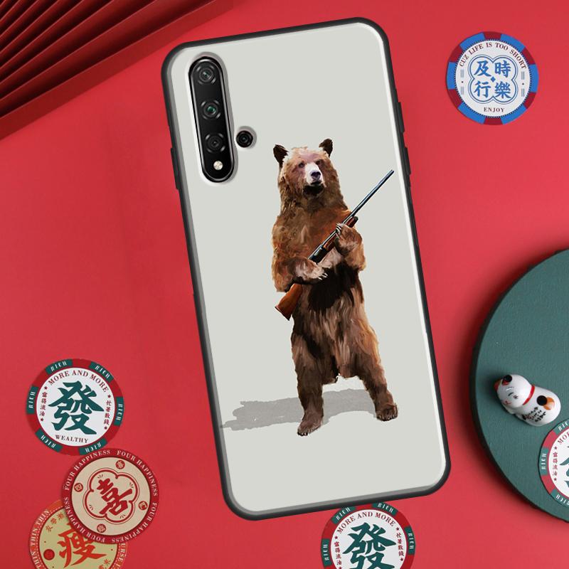 

Cartoon Grizzly Bear For Huawei P20 P30 P40 Lite P60 Pro Nova 12i 11i 8i 12s 9 10 SE Y90 Y60 Y70 Y72 Y61 Y91 Case Huawei Nova 8i