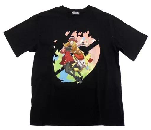 Pokemon Serena Braixen T T-Shirt Collection Trainers Female Black Cotton Top 2020 M