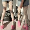 Women Goth Sexy See Through Fishnet Tights Stockings Hollowed Out Irregular Distressed Hole Sheer Mesh Pantyhose