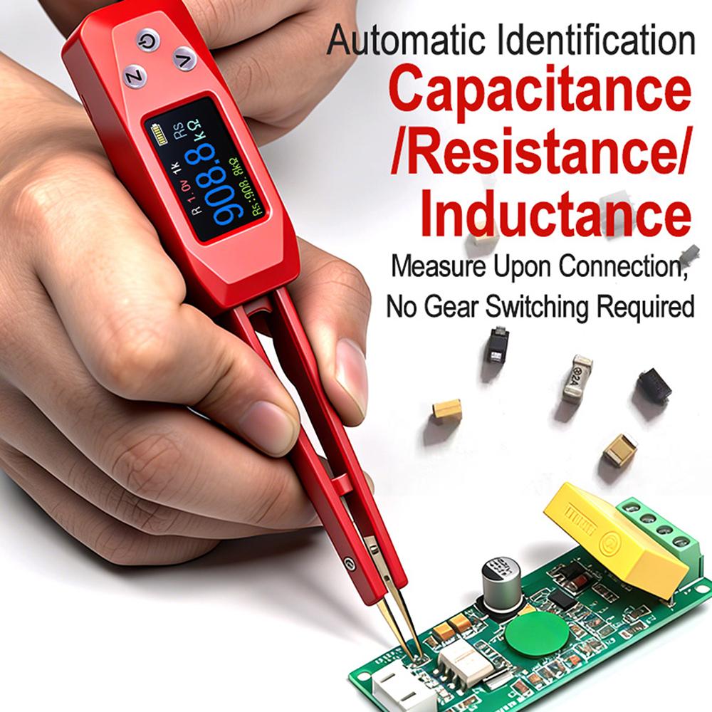 PZEM-039 Intelligent Tweezers LCR Digital Bridge Tester One Click Measurement Of Resistance Capacitance Inductance DC5V 1A